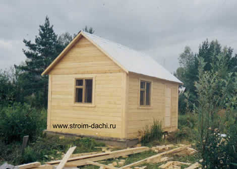 одноэтажный домик 4x4 м одноэтажный домик 4x4 м